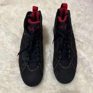 NEW w/o box Jordan 7 retro black/citrus varsity red